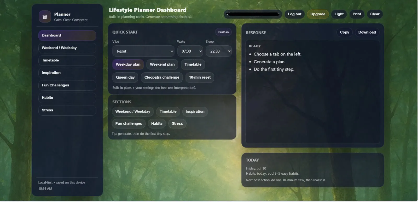 MyPlannerWeb screenshot 2