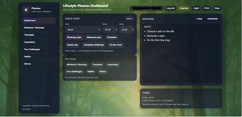 MyPlannerWeb screenshot 2