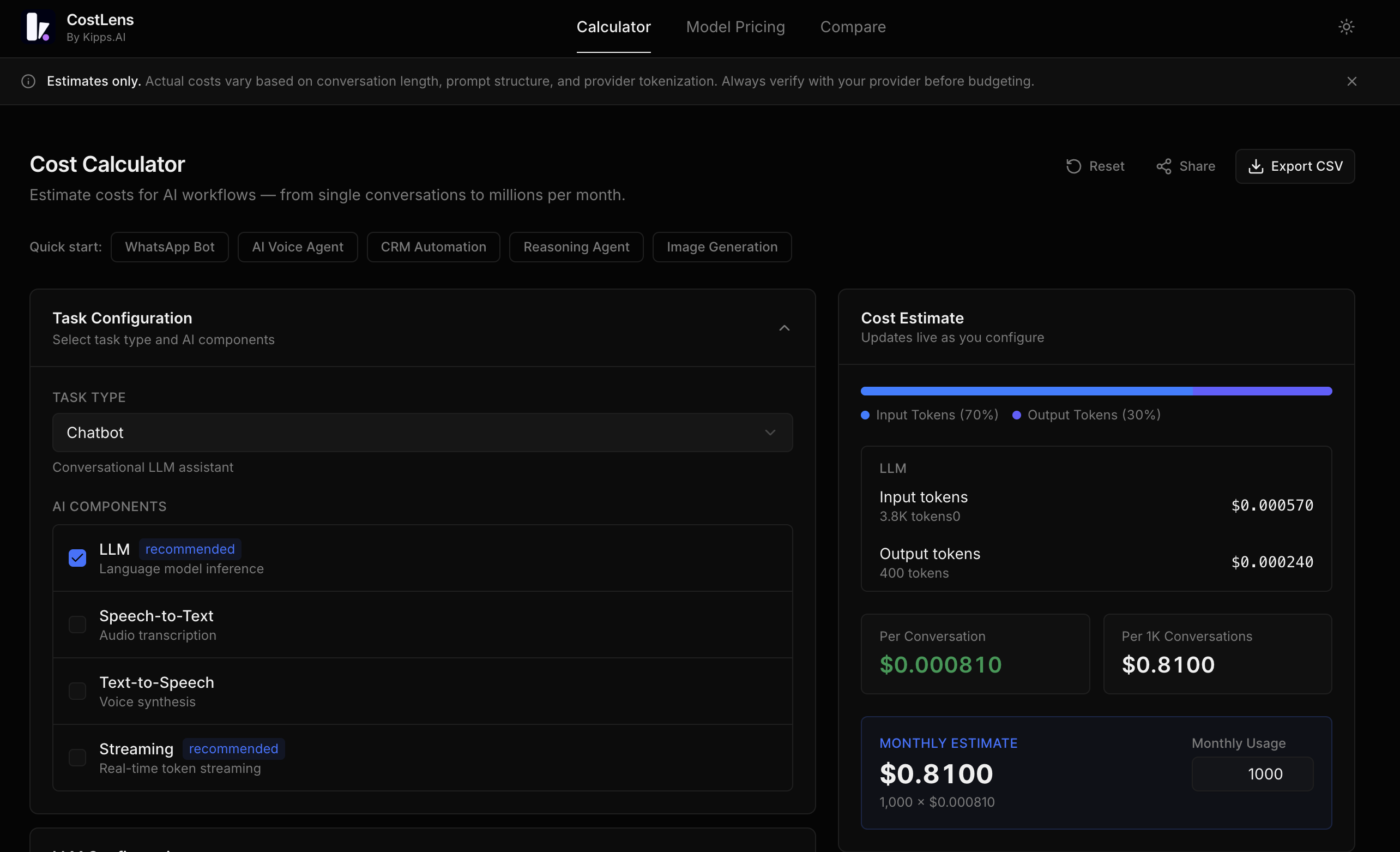 Kipps.AI CostLens: Open Source gallery image