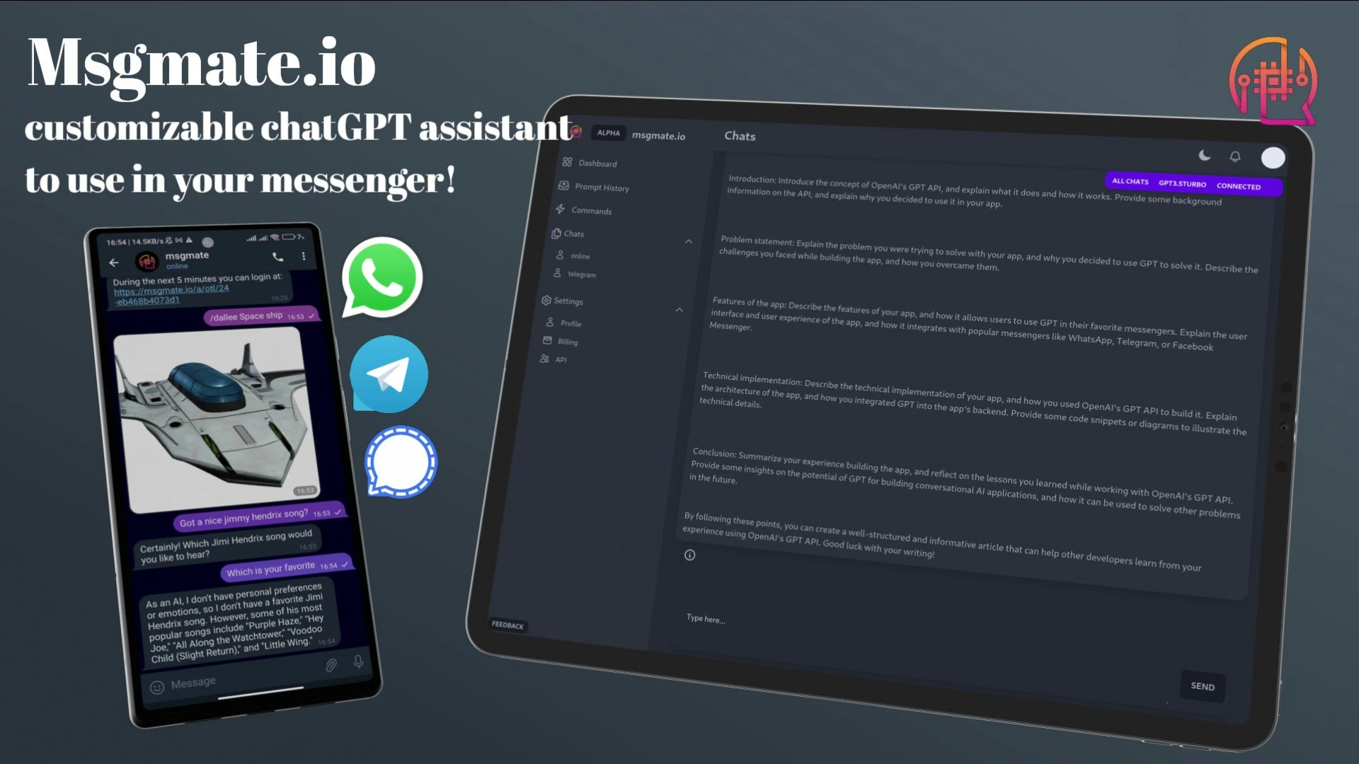 msgmate.io - ผู้ช่วย chatgpt ai messenger ที่กำหนดค่าได้ media 1
