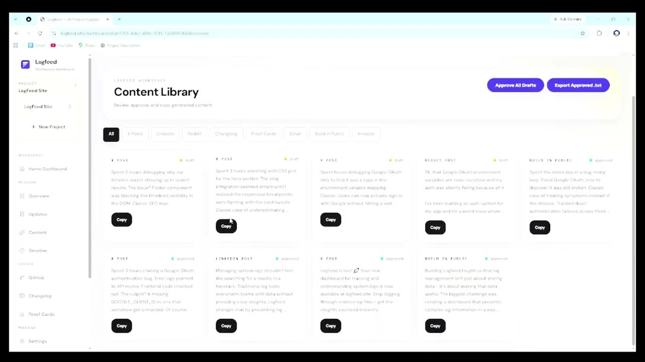 Logfeed gallery image
