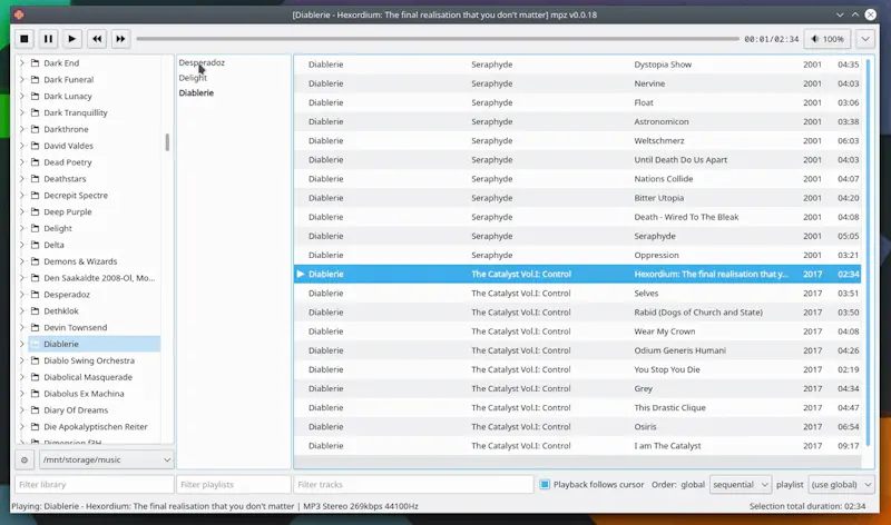 mpz - music player for local collections screenshot 3