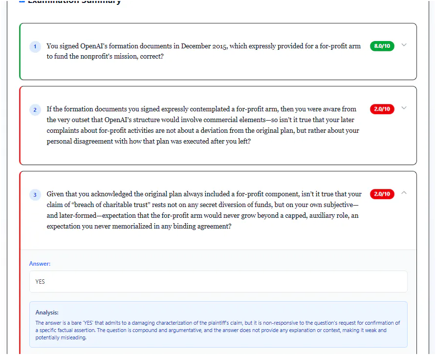 crossexam.me Platform gallery image