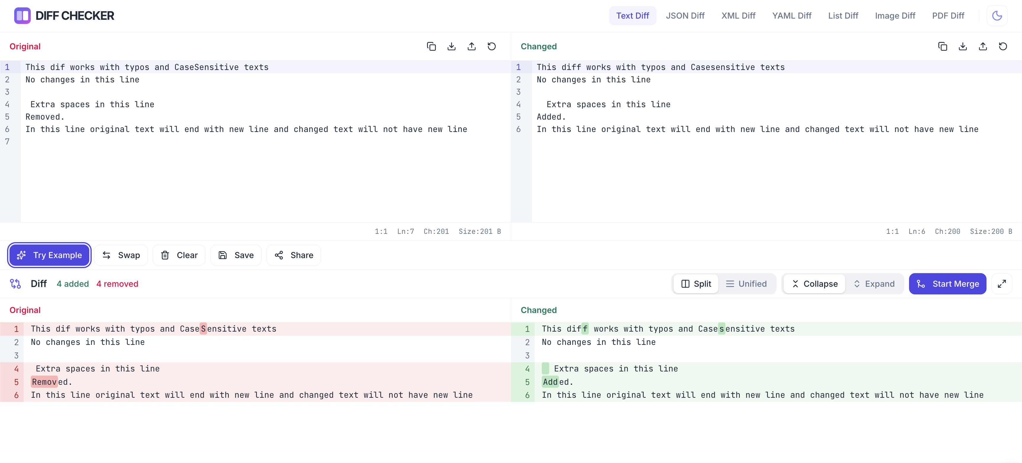 Diff Checker - Screenshot 2 showing product features and functionality
