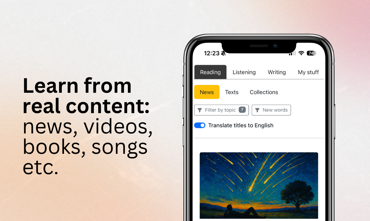 Média Applications mobiles championnes de Lingo Champion - Acquérir des langues en déplacement des nouvelles, des vidéos, etc. 4