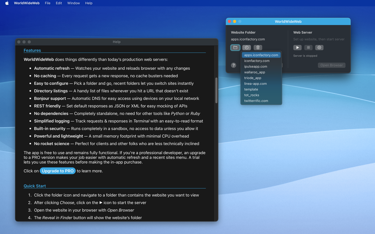 Media WorldwideWeb 2.0 - Pelayan web untuk pemaju dari iconfactory 6