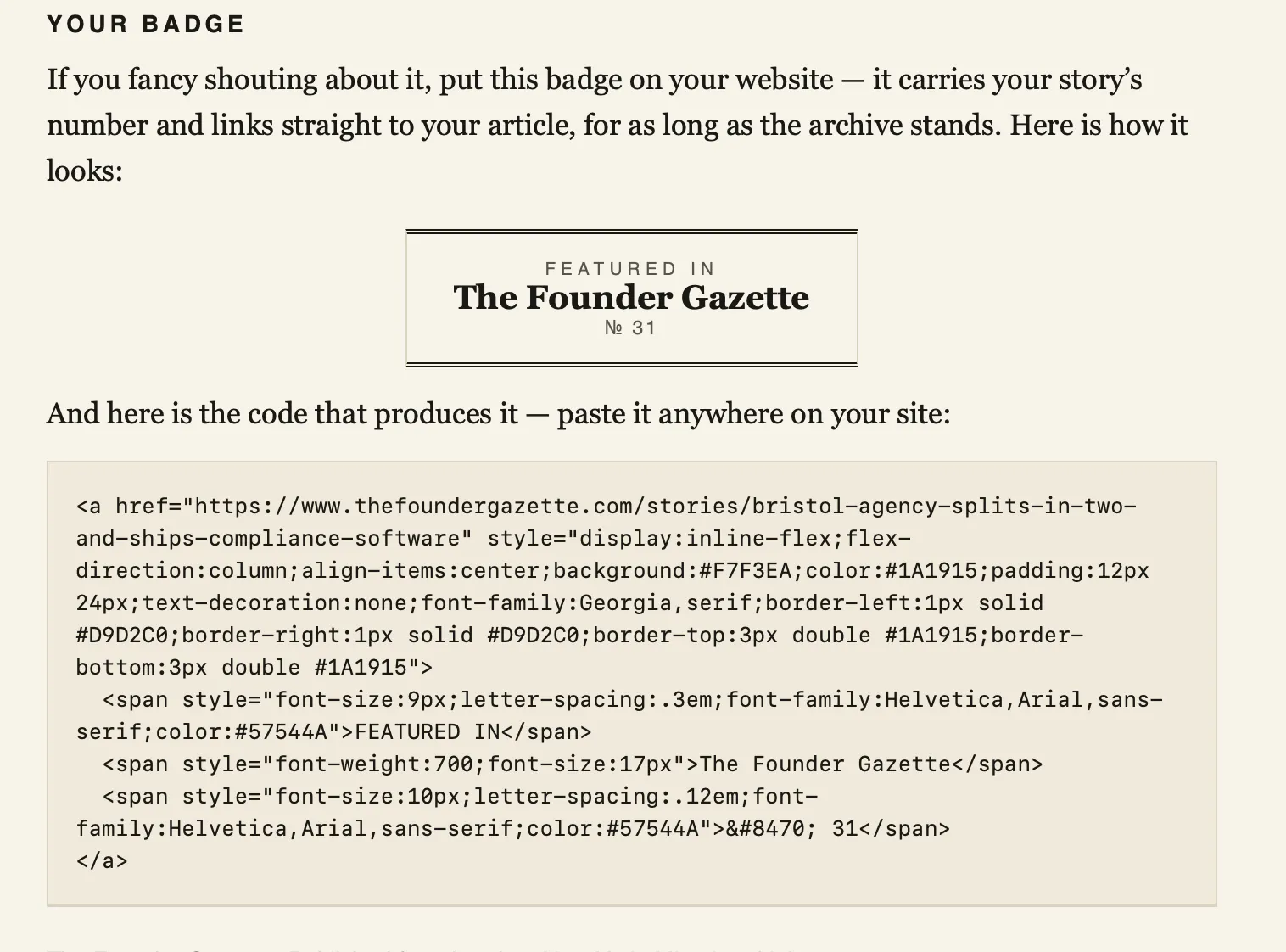 The Founder Gazette gallery image