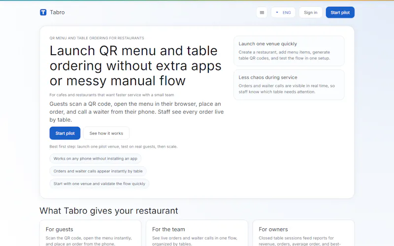 Tabro screenshot 1