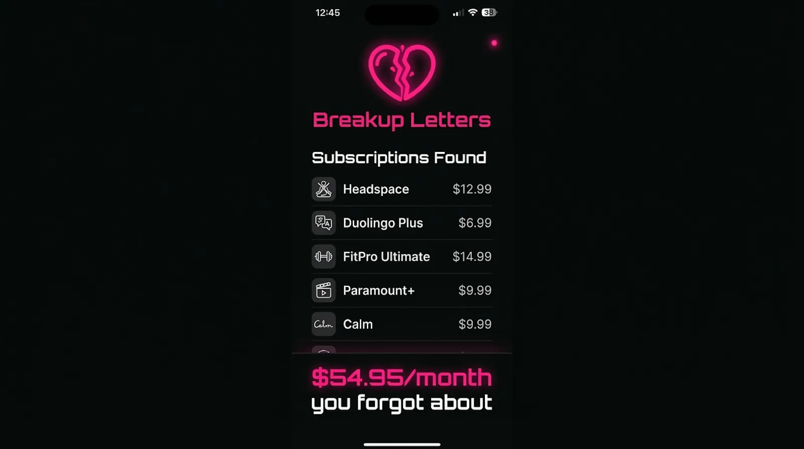 My app breaks up with my subscriptions screenshot 3