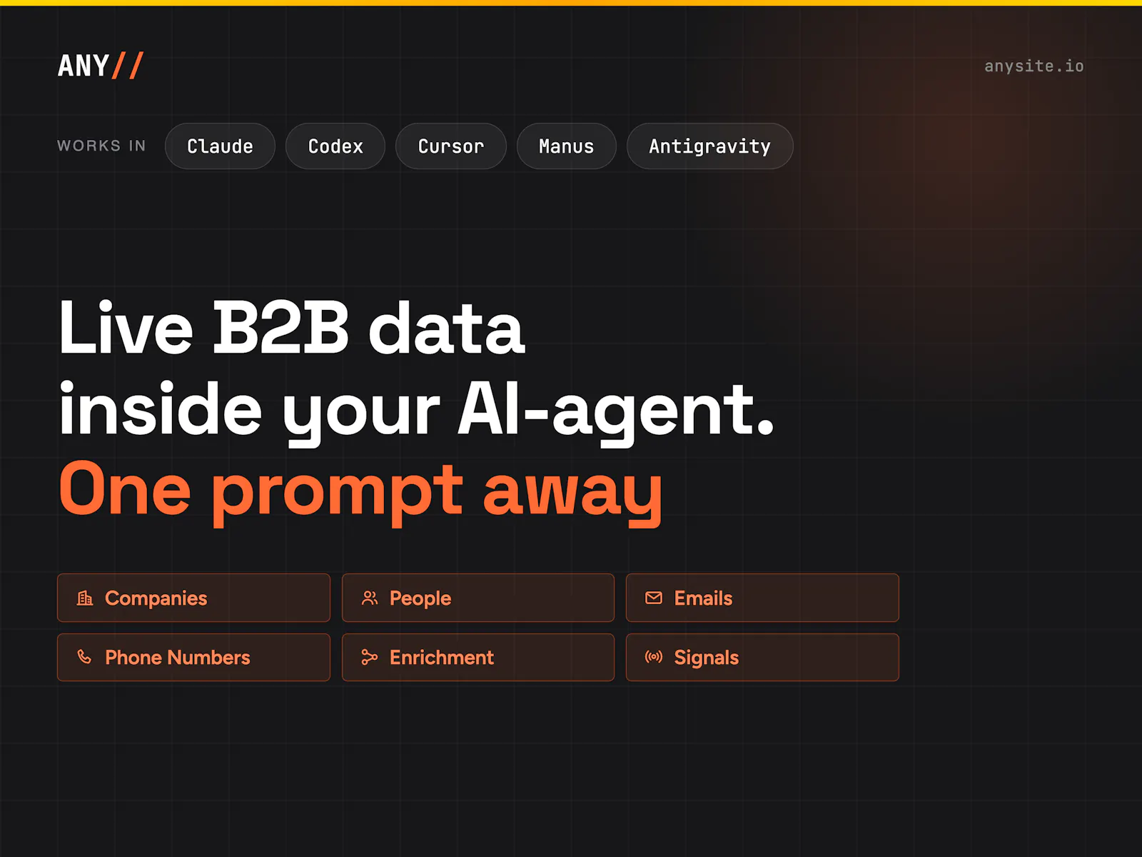 Anysite.io screenshot 1