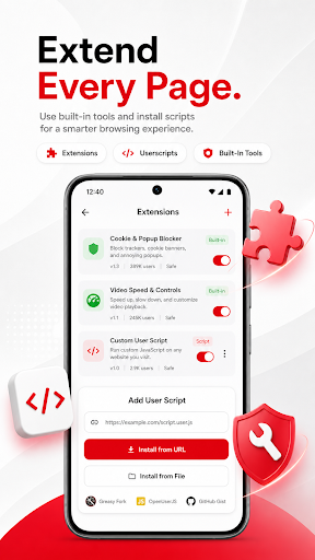 A Private Browser, Downloader& music hub gallery image