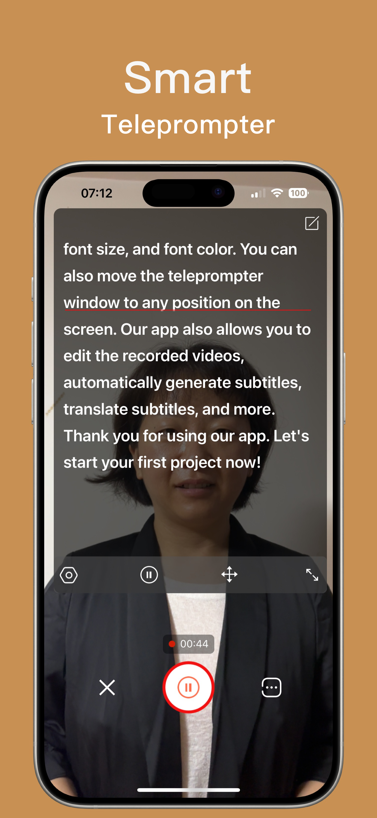 Teleprompter: คำบรรยายภาพวิดีโอ media 1
