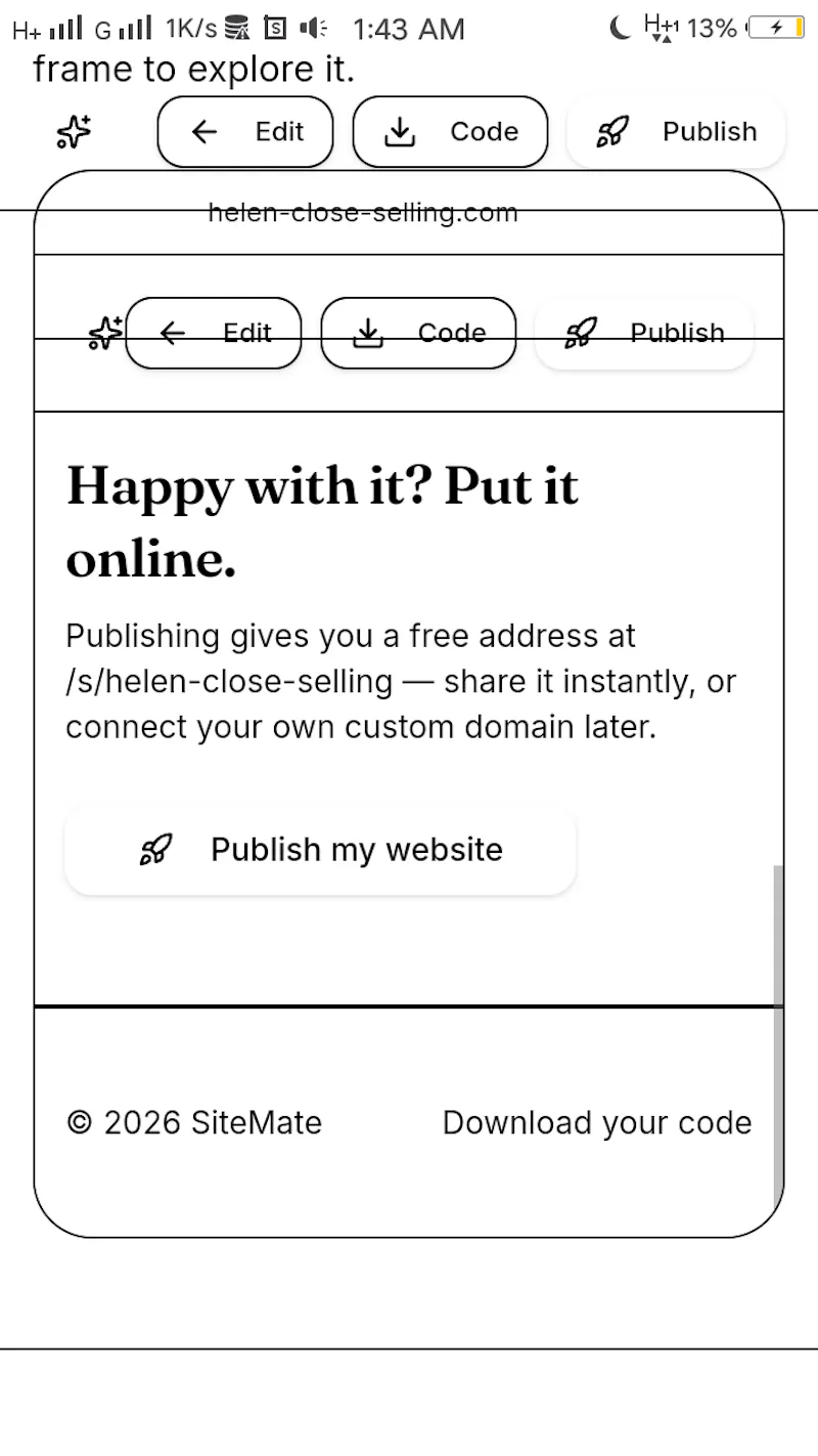 SiteMate — AI Website Builder screenshot 2