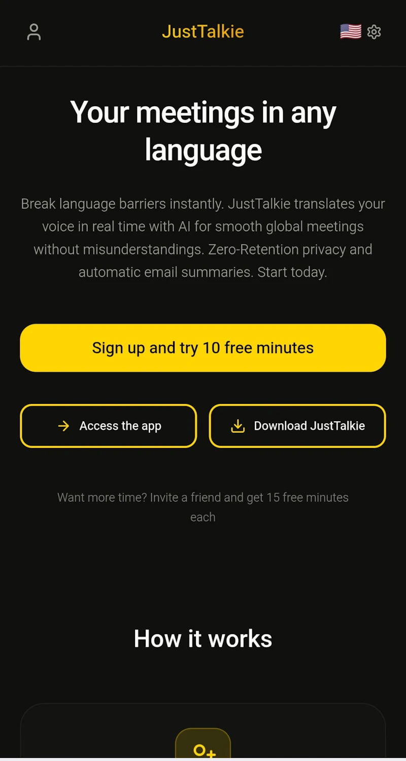 JustTalkie screenshot 1