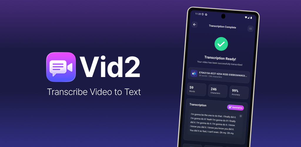 Vid2: Transcribe Videos to Text gallery image