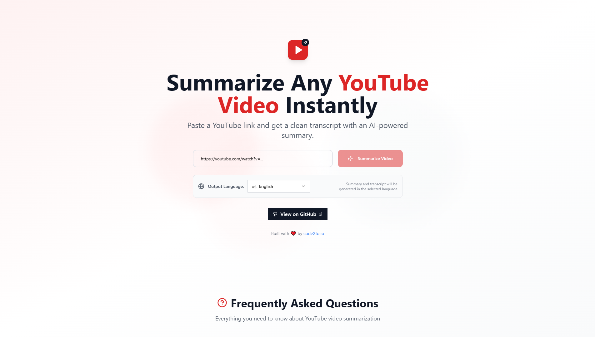 YouTube Transcript Summarizer media 1