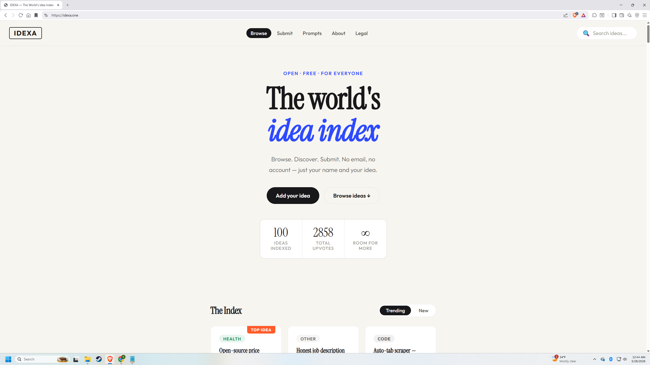 IDEXA idea index - no account needed gallery image