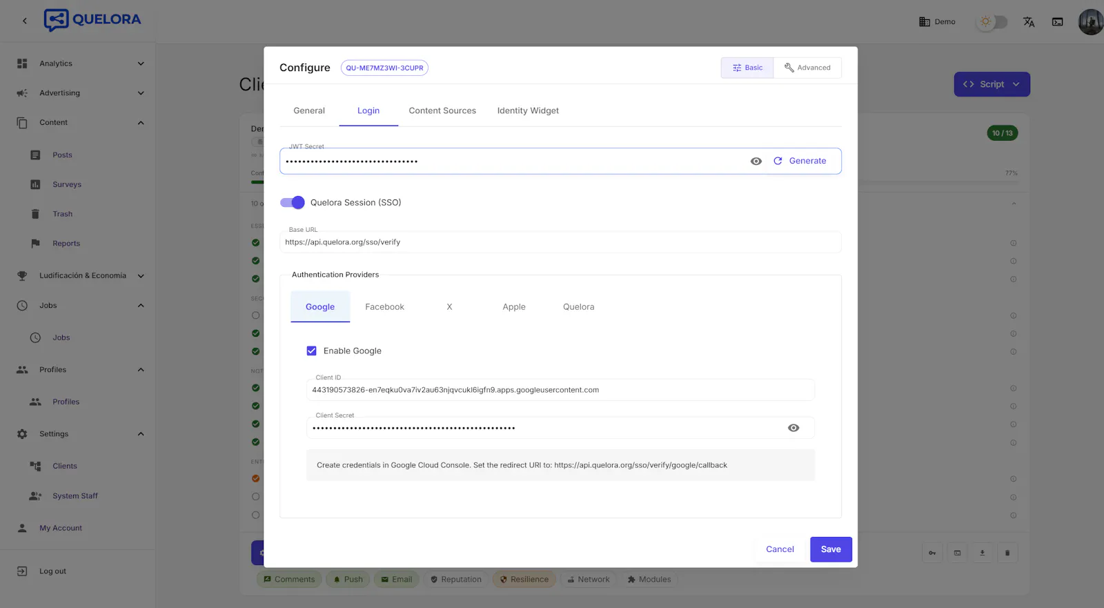 Quelora — Open screenshot 2