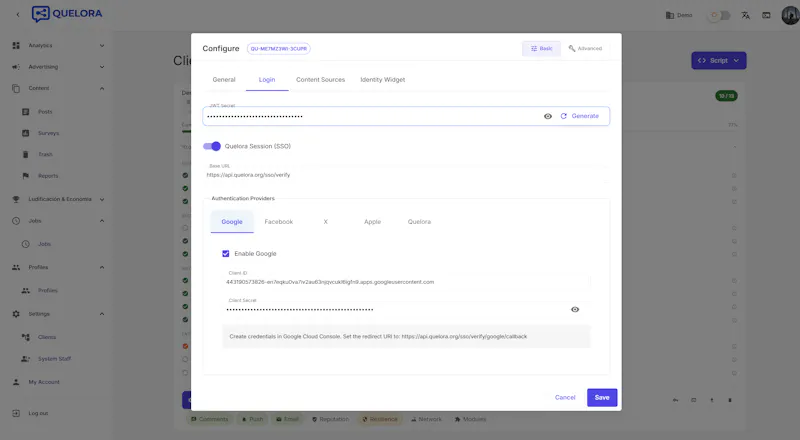 Quelora — Open screenshot 2