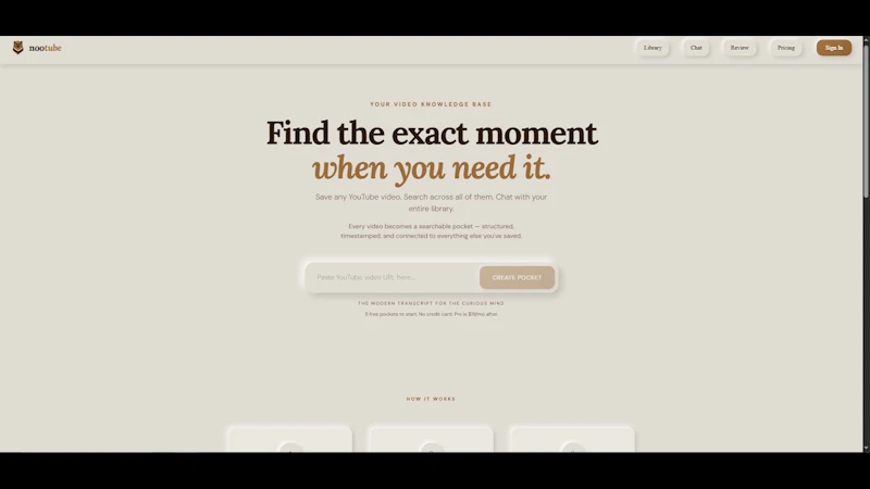NooTube  screenshot 1 (video preview)