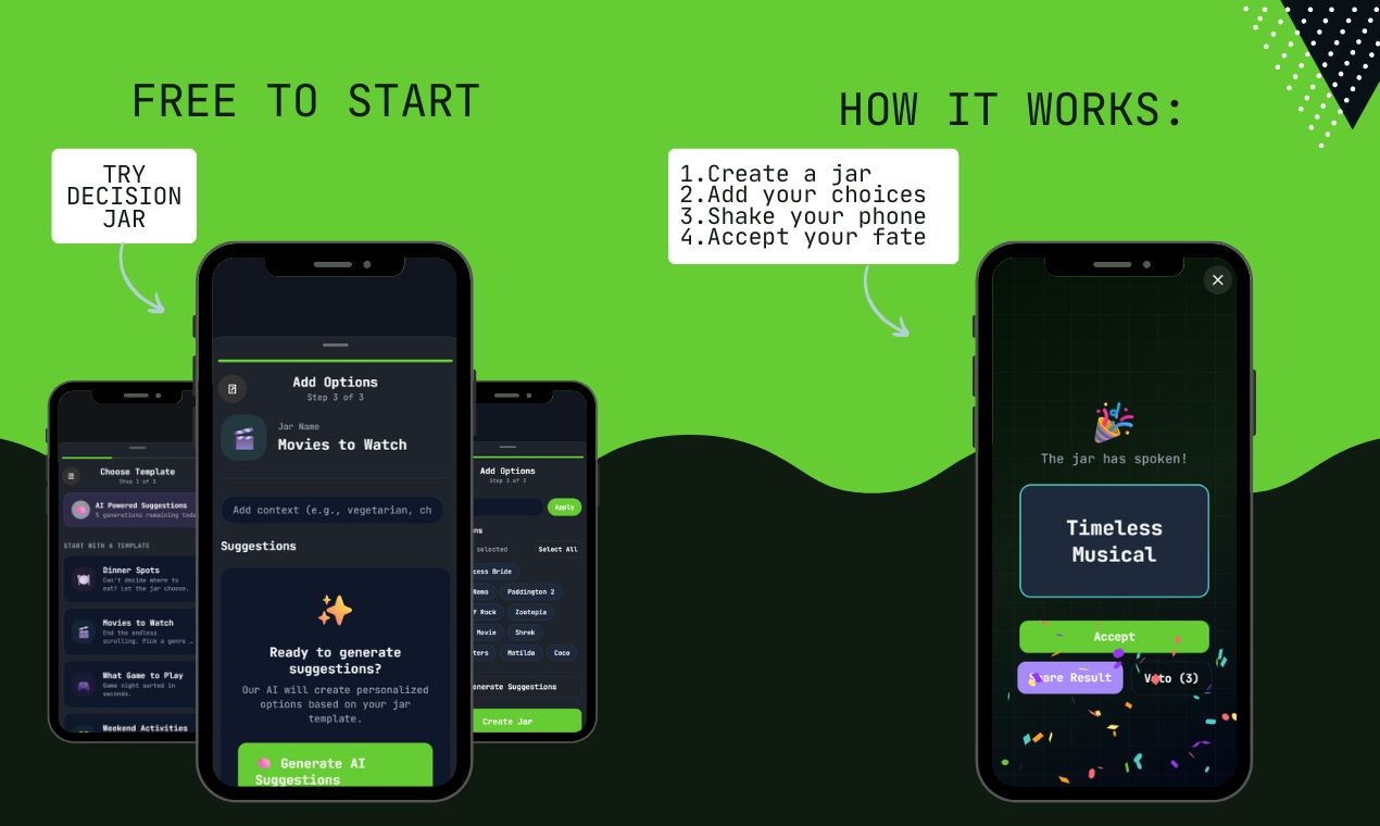 Decision Jar - Screenshot 2 showing product features and functionality