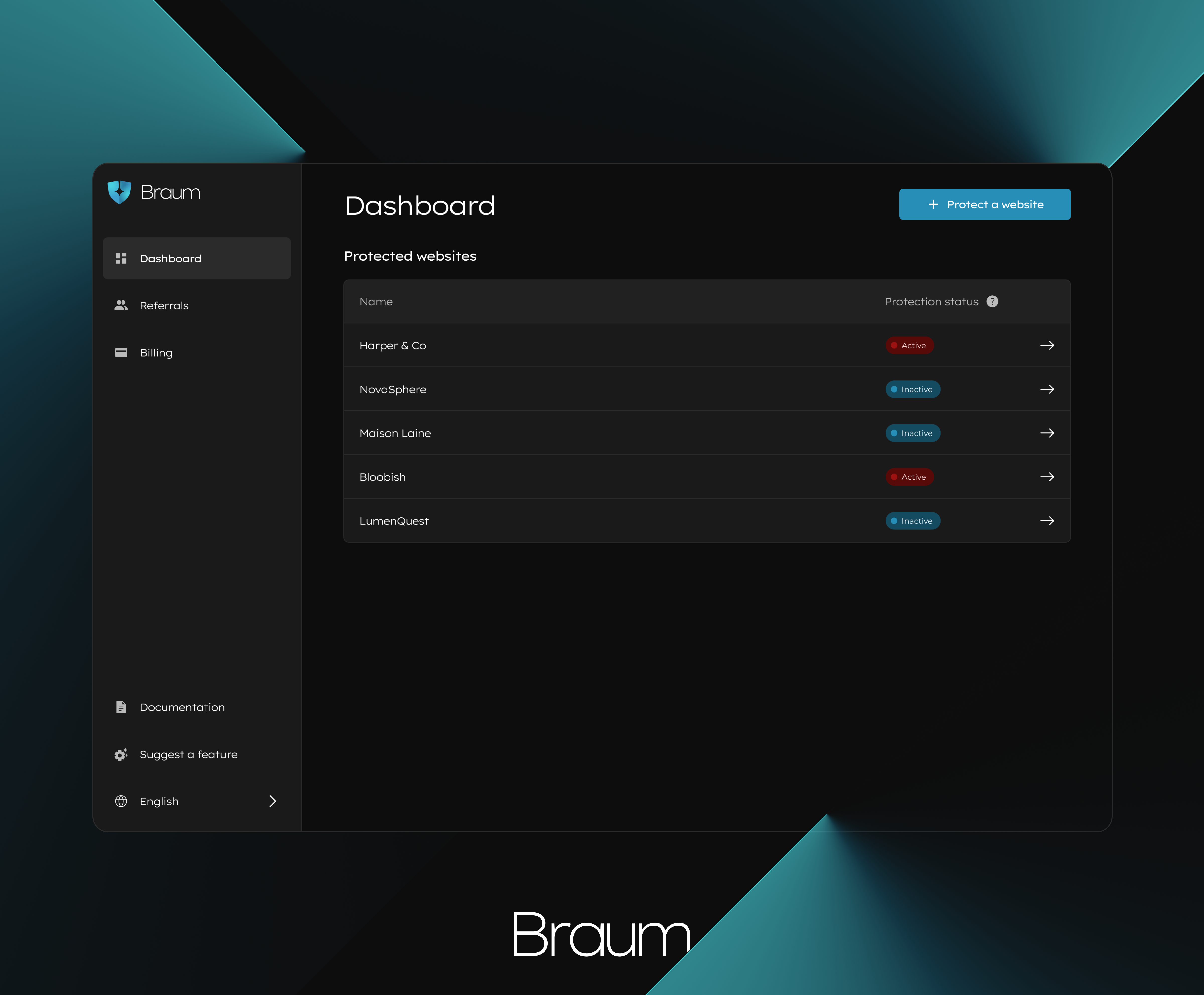 Braum -  Keep control over your websites until you get paid media 1