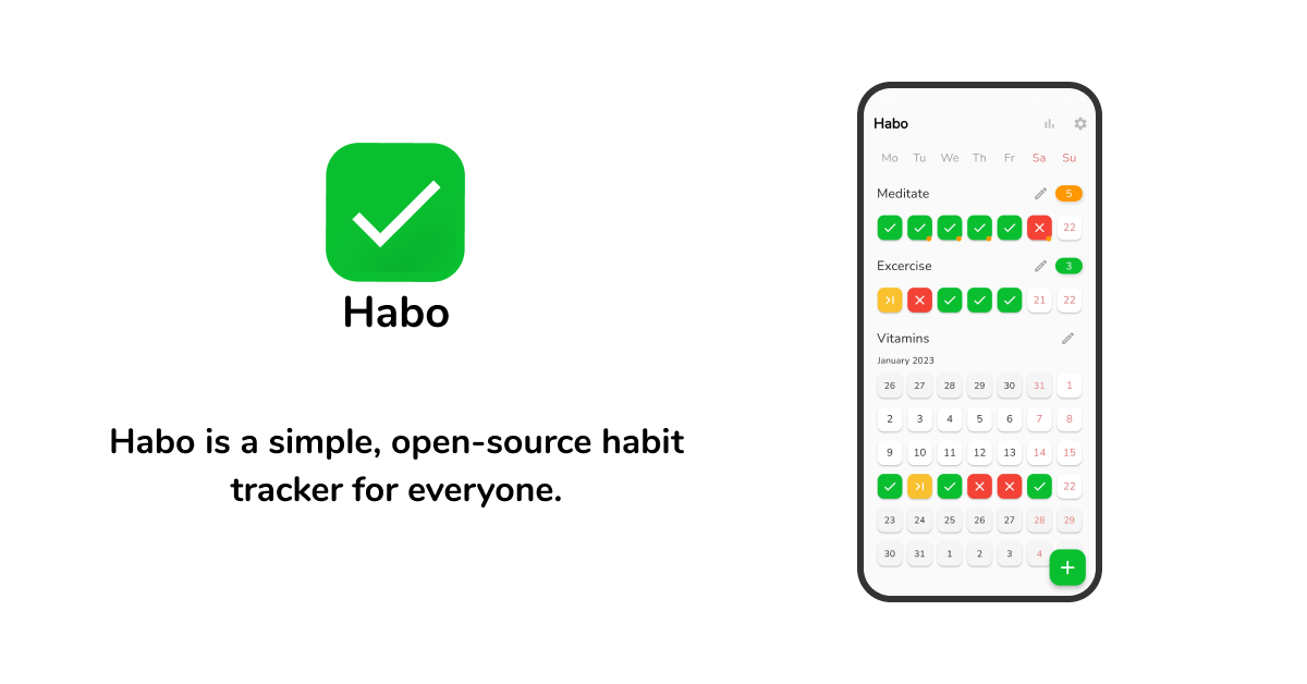 startuptile Habo-Free and open-source habit tracker