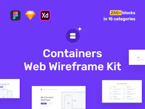 Containers Web Wireframe Kit gallery image