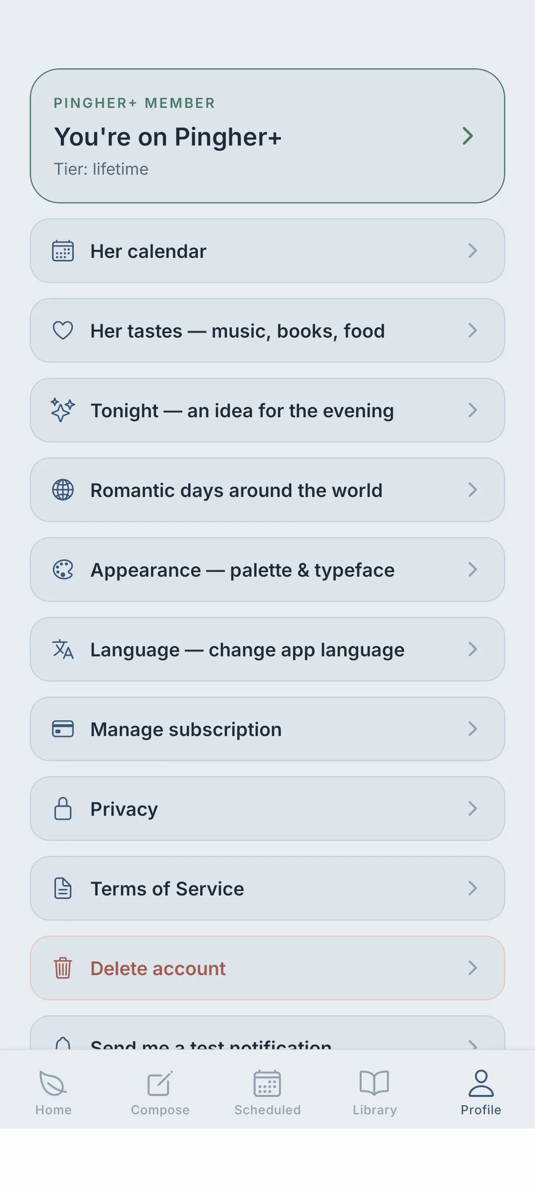 pingher.app the AI PA for married men gallery image