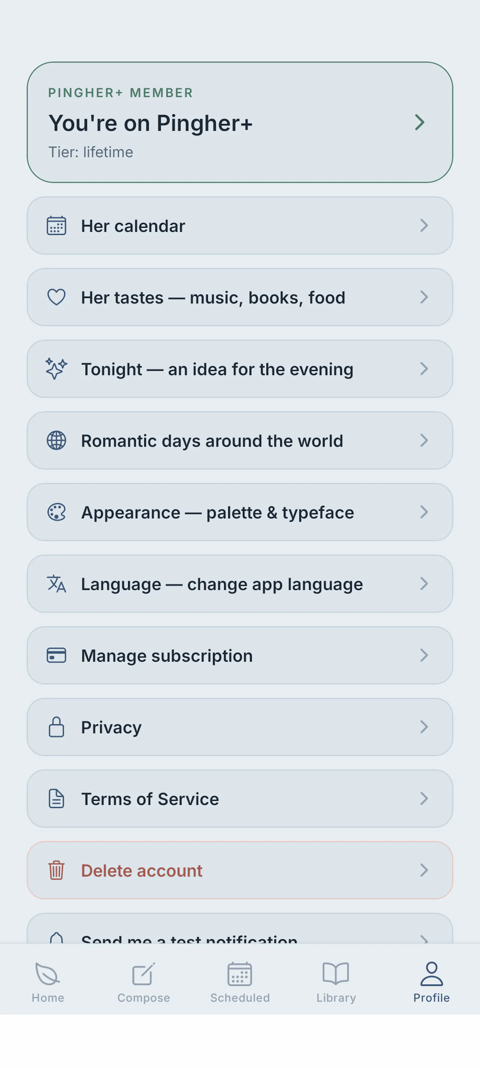 pingher.app the AI PA for married men screenshot 1