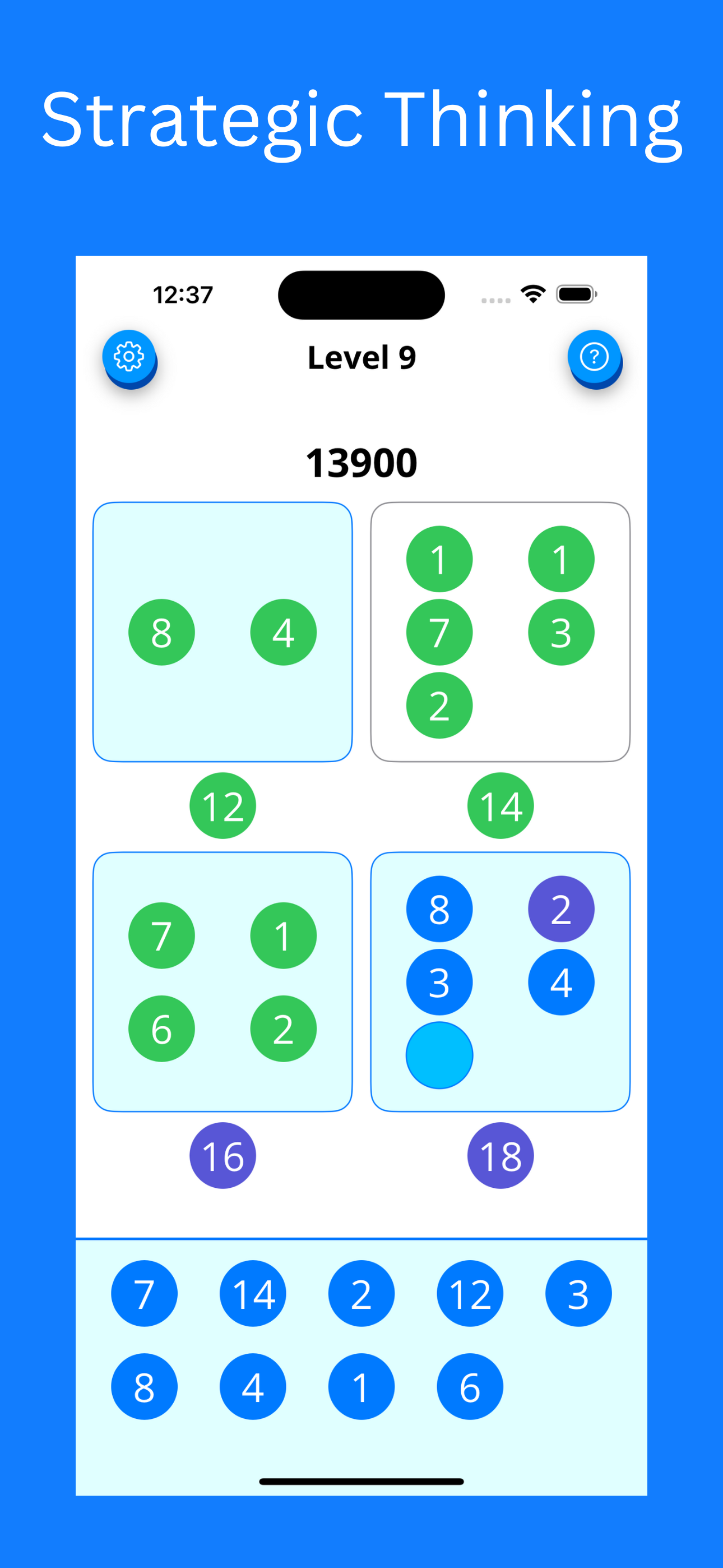 Número Quads - Juegos de rompecabezas de matemáticas media 3