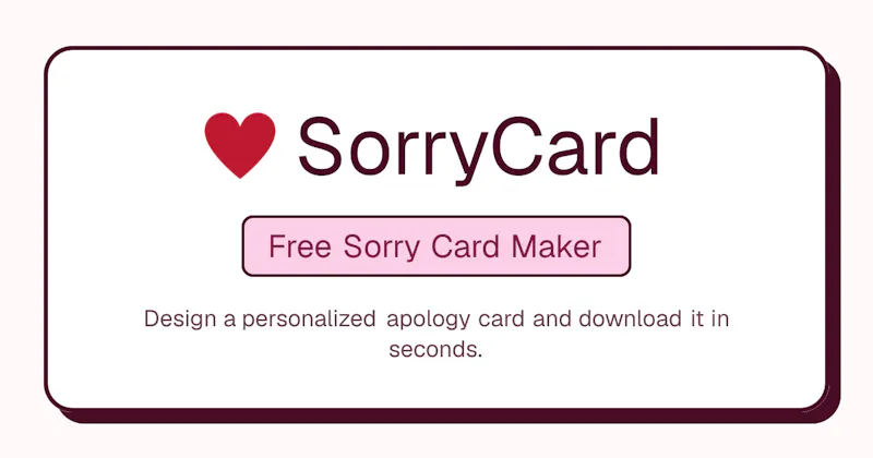 SorryCard screenshot 1