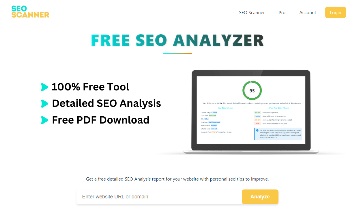 Laman Web Percuma Alat Pengimbas SEO media 1