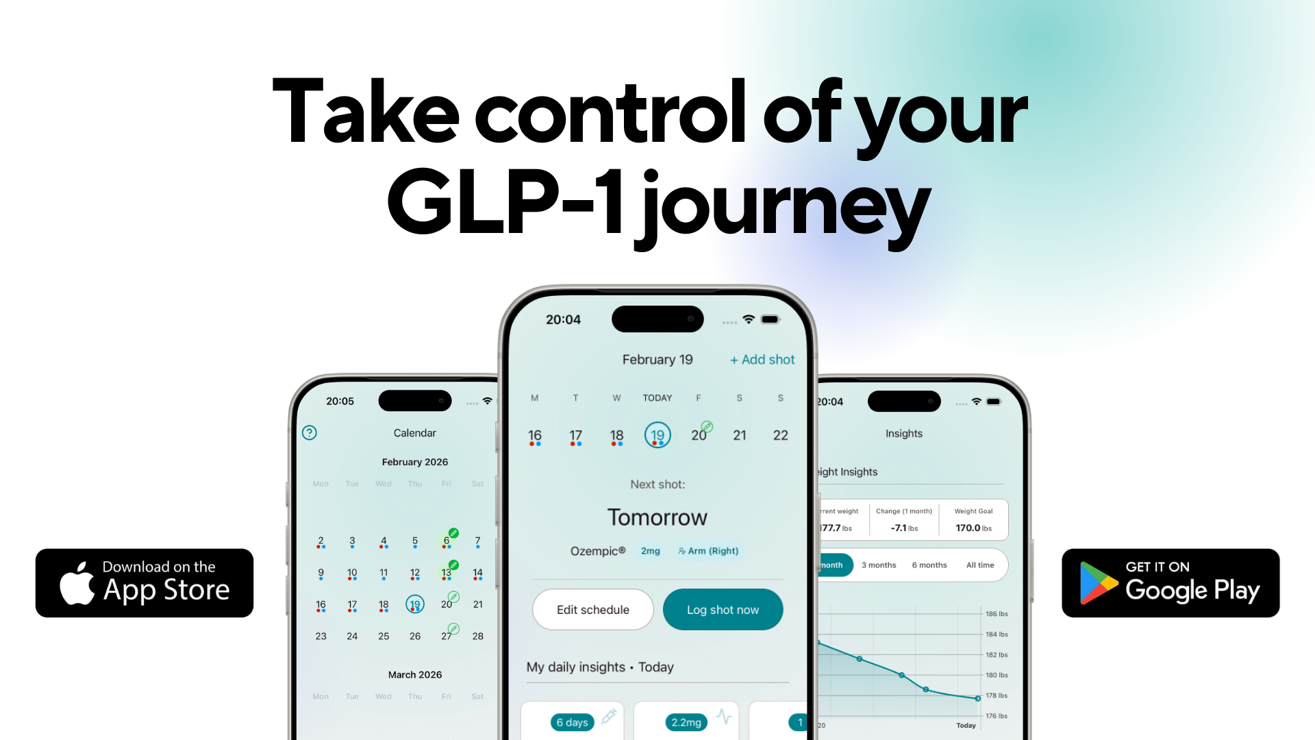 Dosio - GLP-1 shot tracker - Main product screenshot demonstrating key features and user interface
