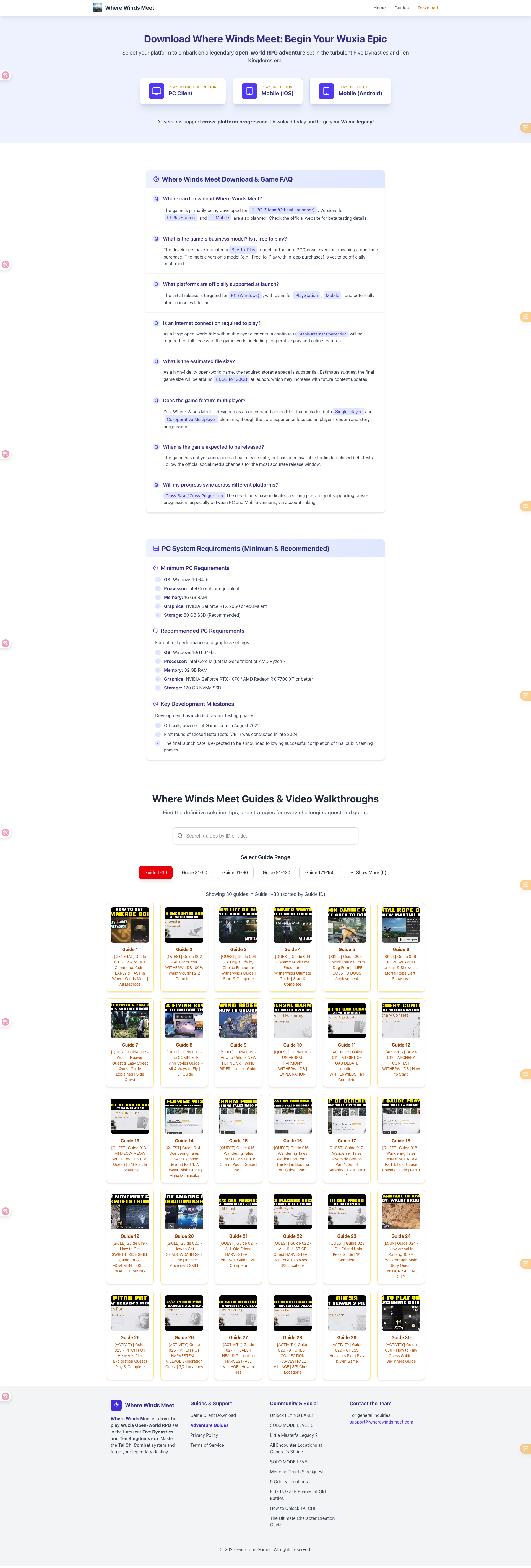 Where Winds Meet Guides - Screenshot 2 showing product features and functionality