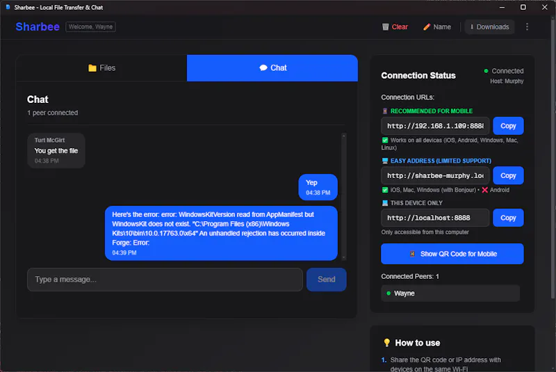 Sharbee — Local File Transfer screenshot 1