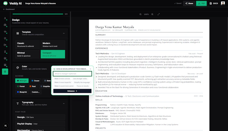 Veddy AI screenshot 2