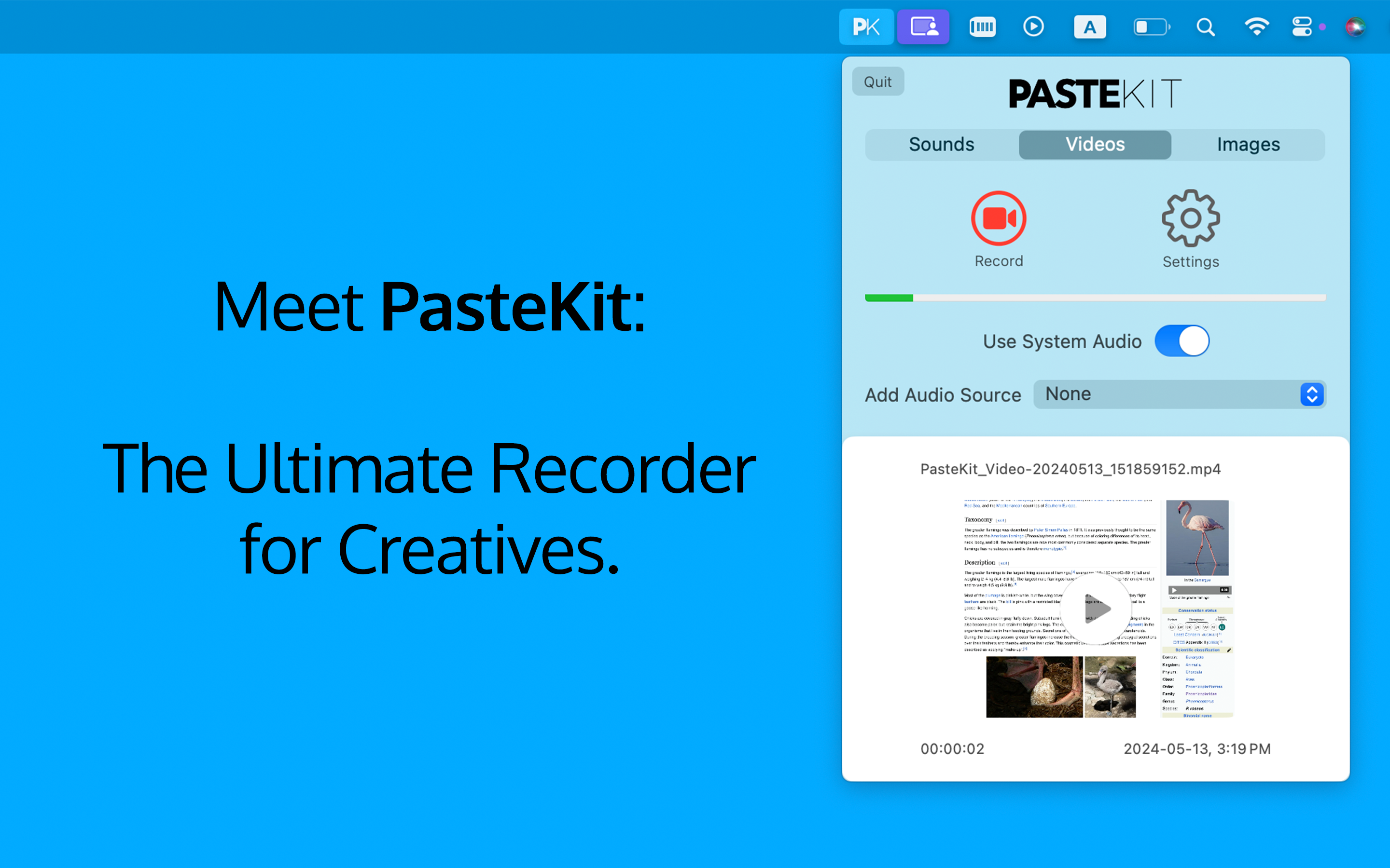 startuptile PasteKit-Instantly capture any media and paste into your projects