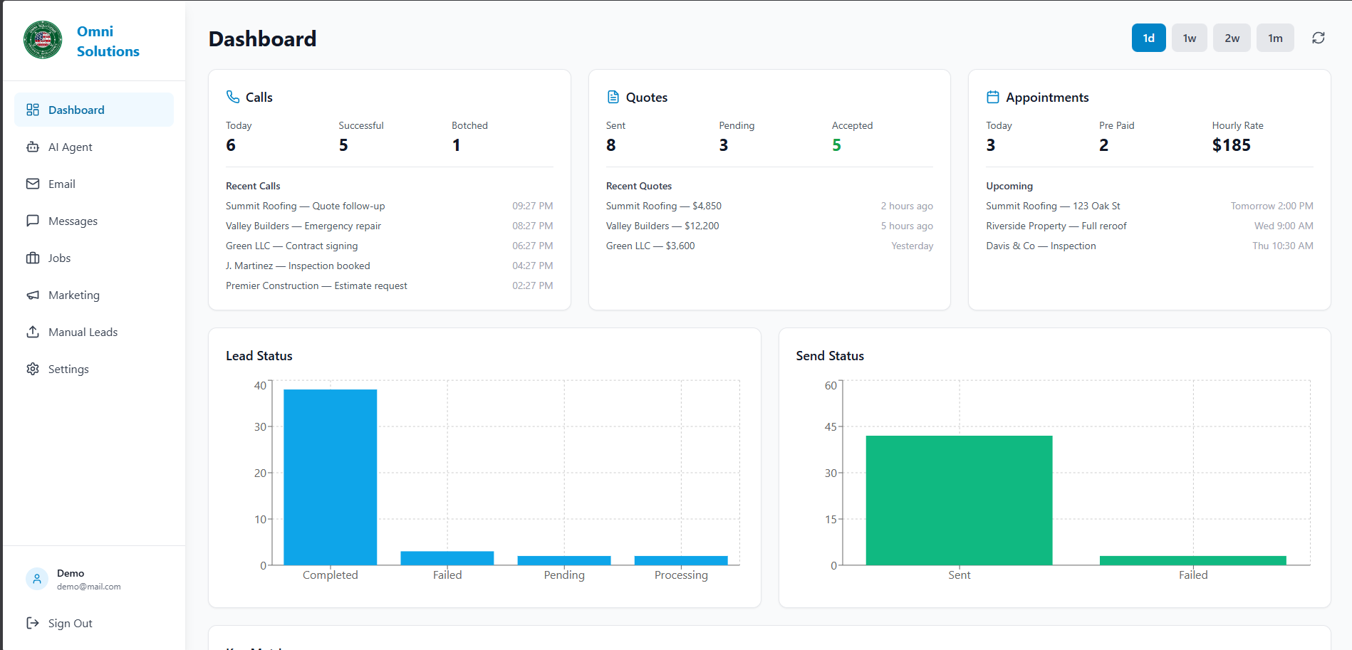 OmniSolutions - Main product screenshot demonstrating key features and user interface