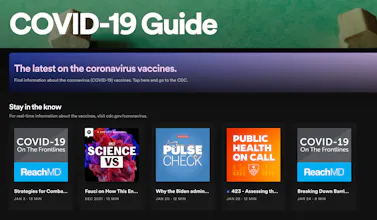Spotify's COVID-19 Hub gallery image
