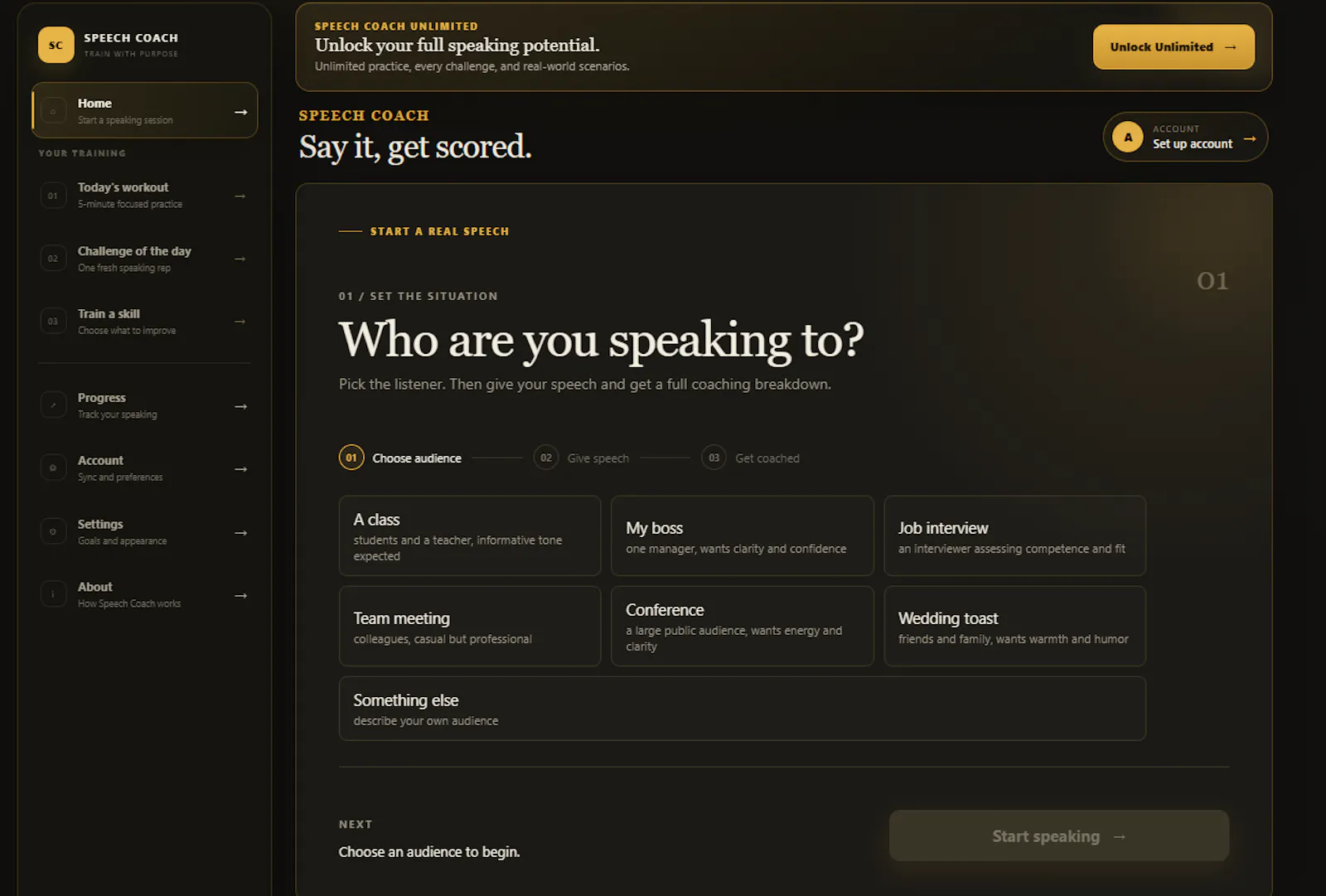 Speech Coach screenshot 1