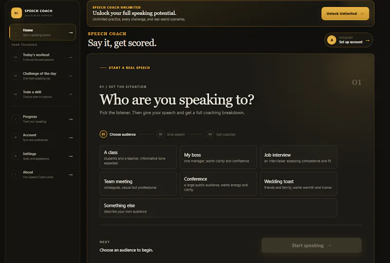 Speech Coach screenshot 1