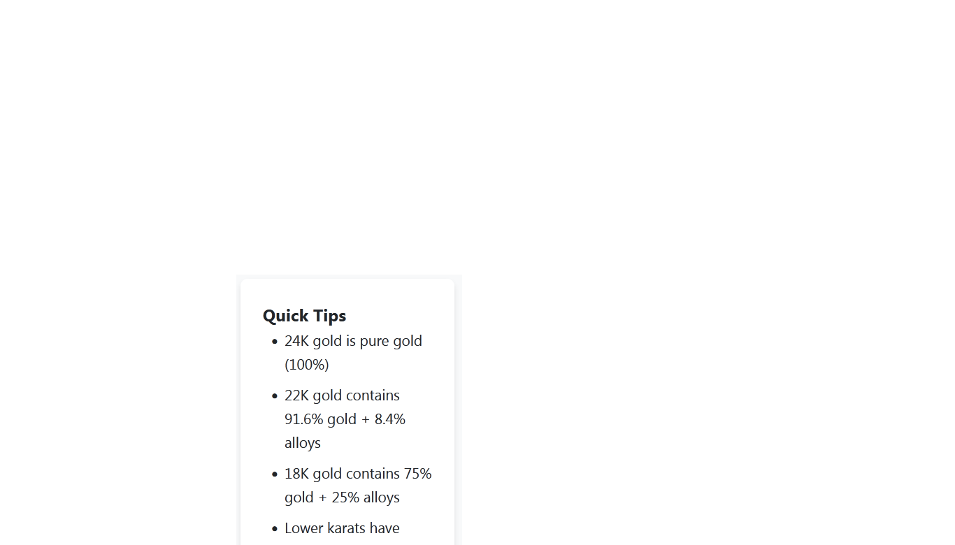 Gold Rate Converter Convert 24K/22K/18K - Screenshot 3 showing product features and functionality