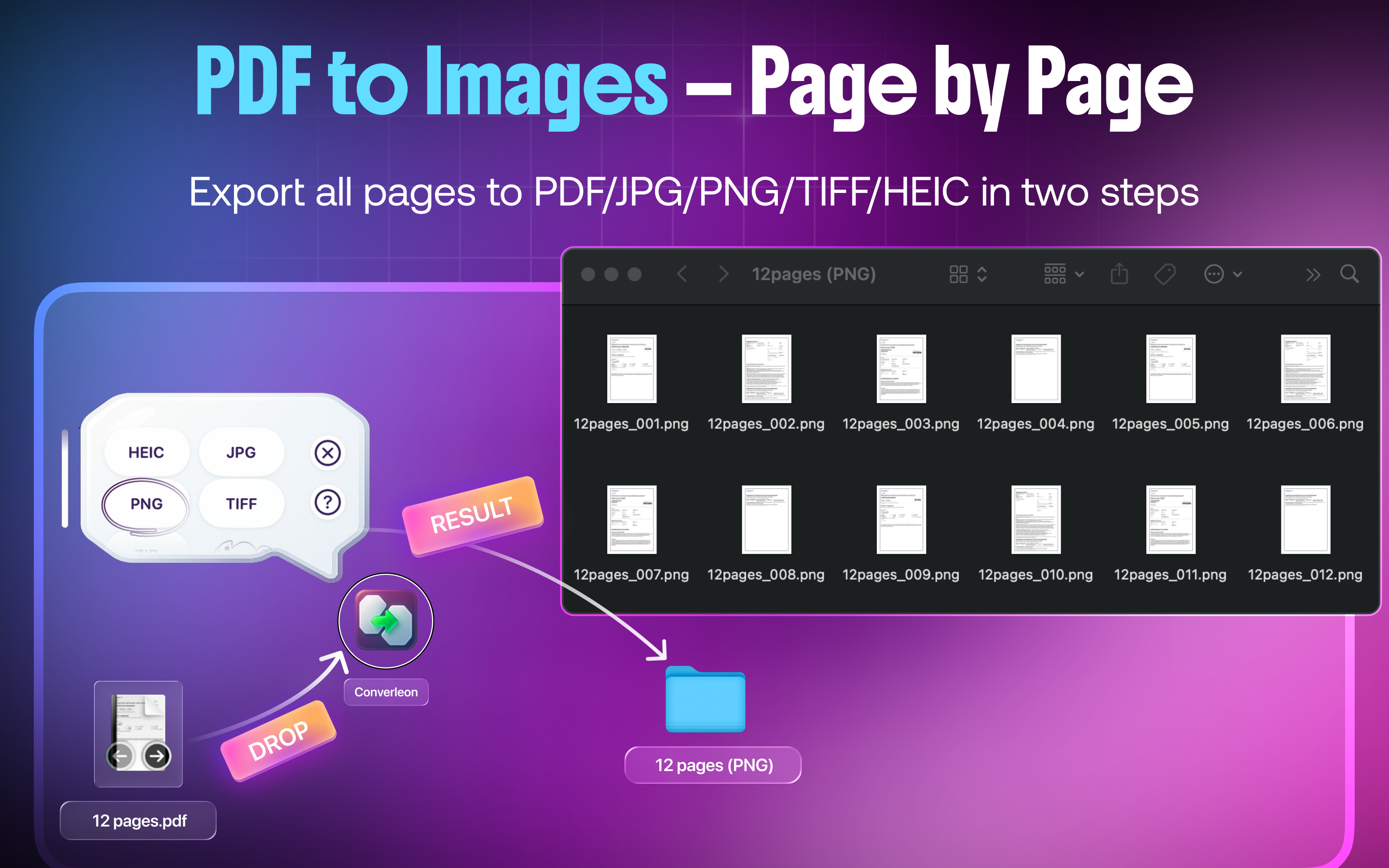 Converleon — All-in-one file converter - Screenshot 5 showing product features and functionality