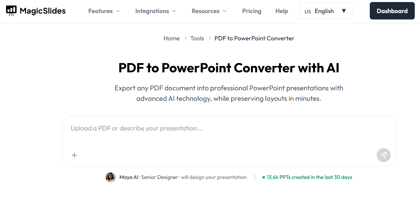 PDF to PowerPoint Converter with AI