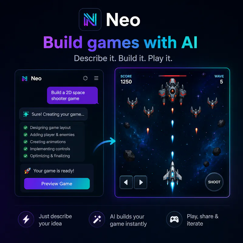 Neo — Build apps by describing them screenshot 2