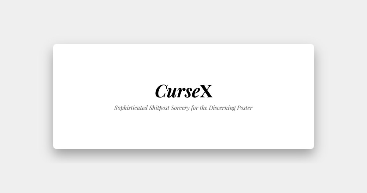 Cursesso - Craft Eloquent Shitposts per x media 1