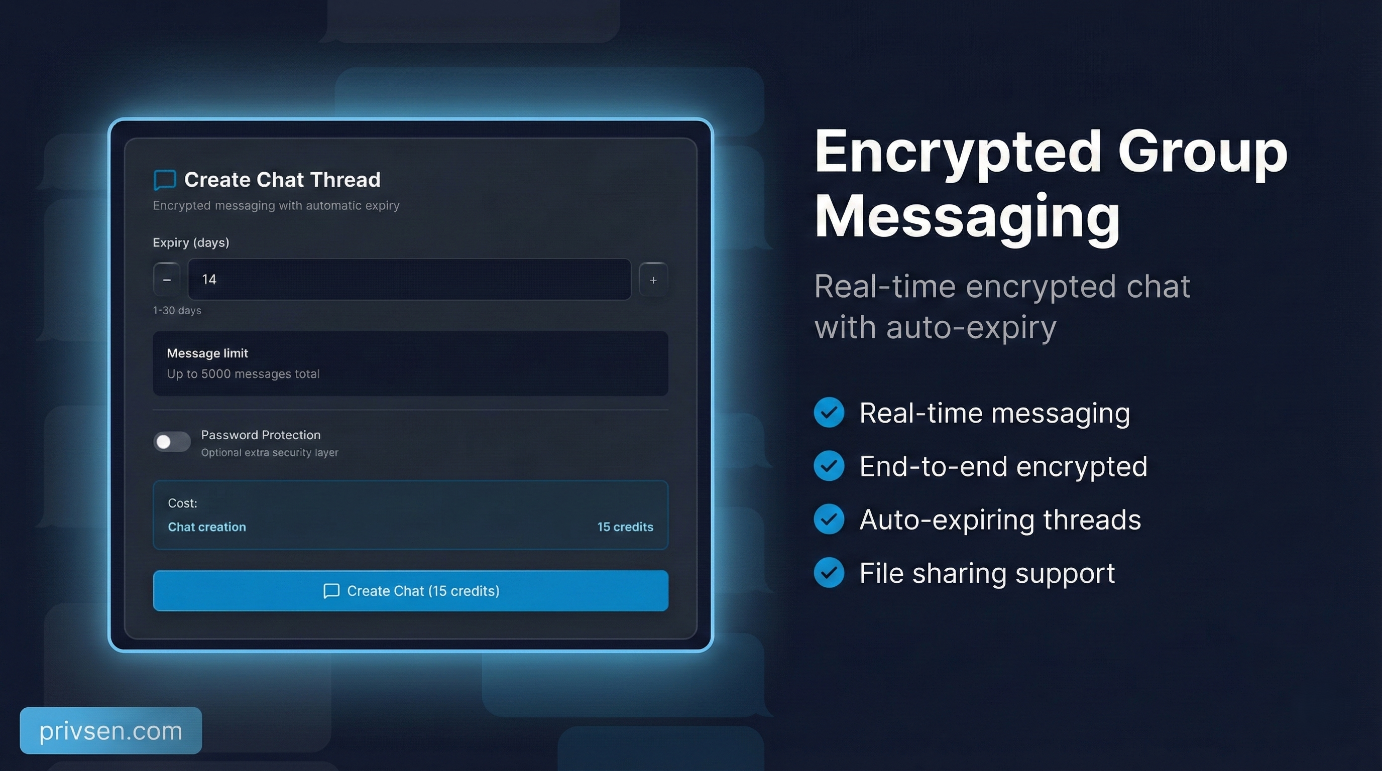 Privsen - Screenshot 2 showing product features and functionality
