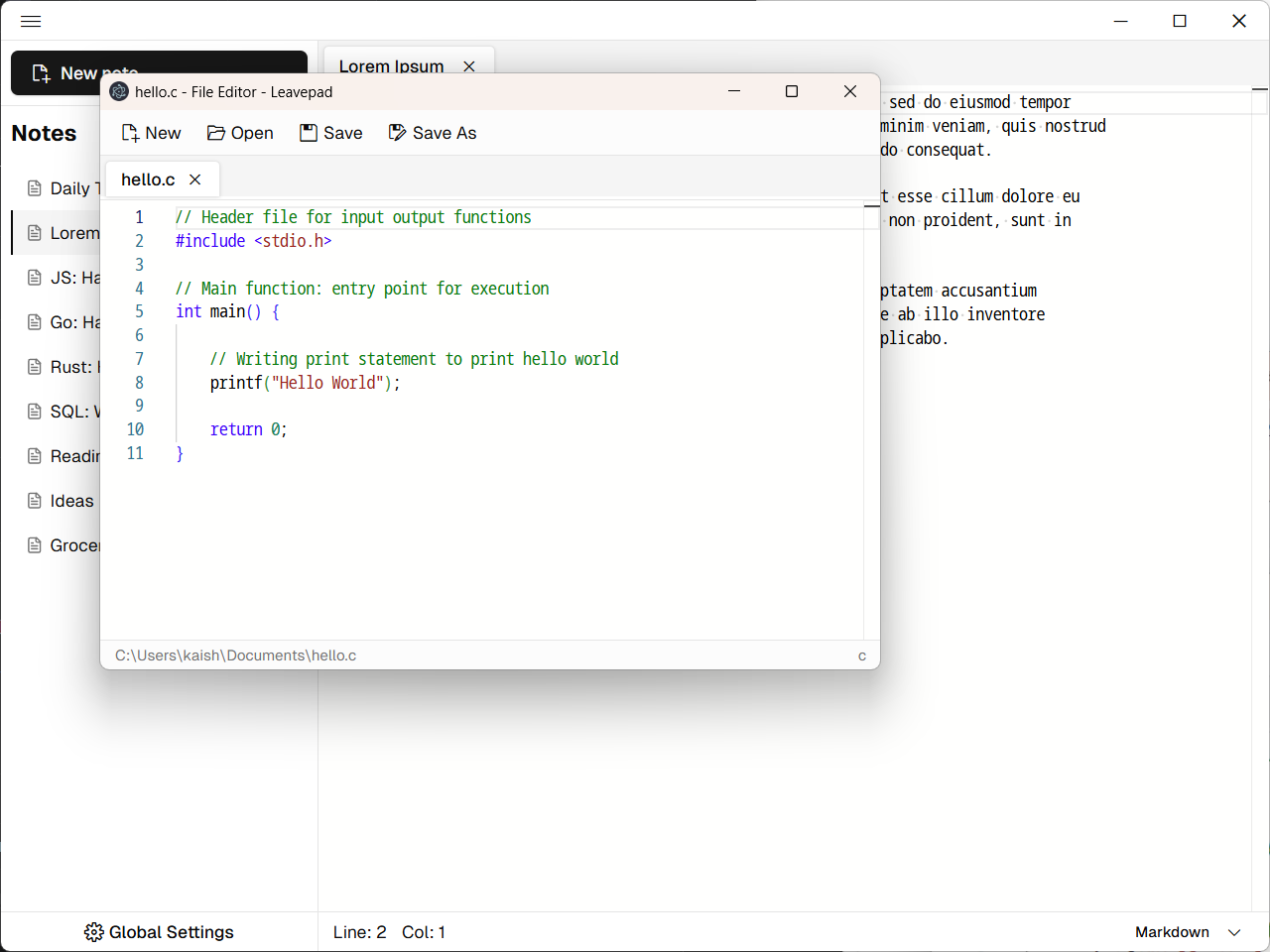 Leavepad gallery image