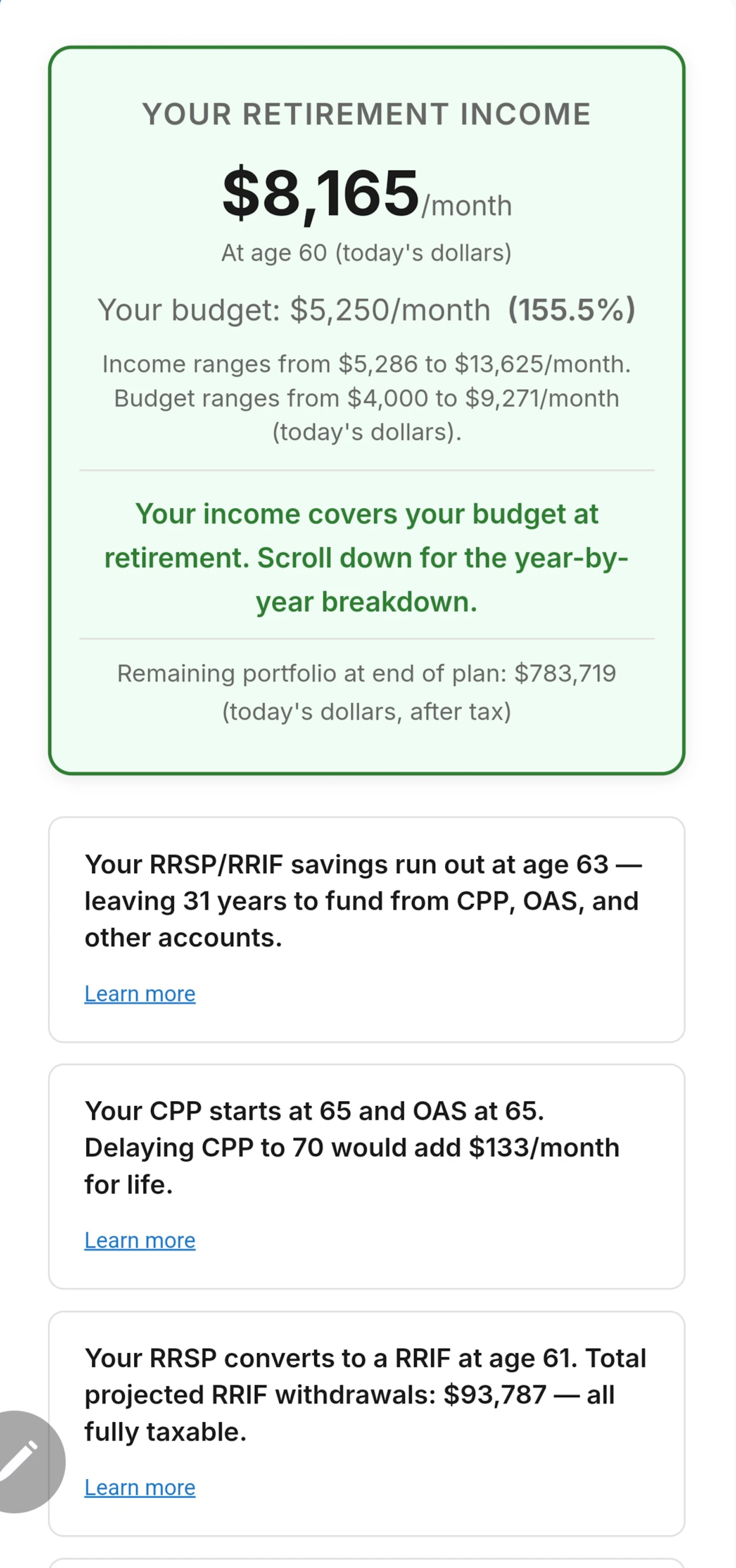Educational Retirement Planner screenshot 4